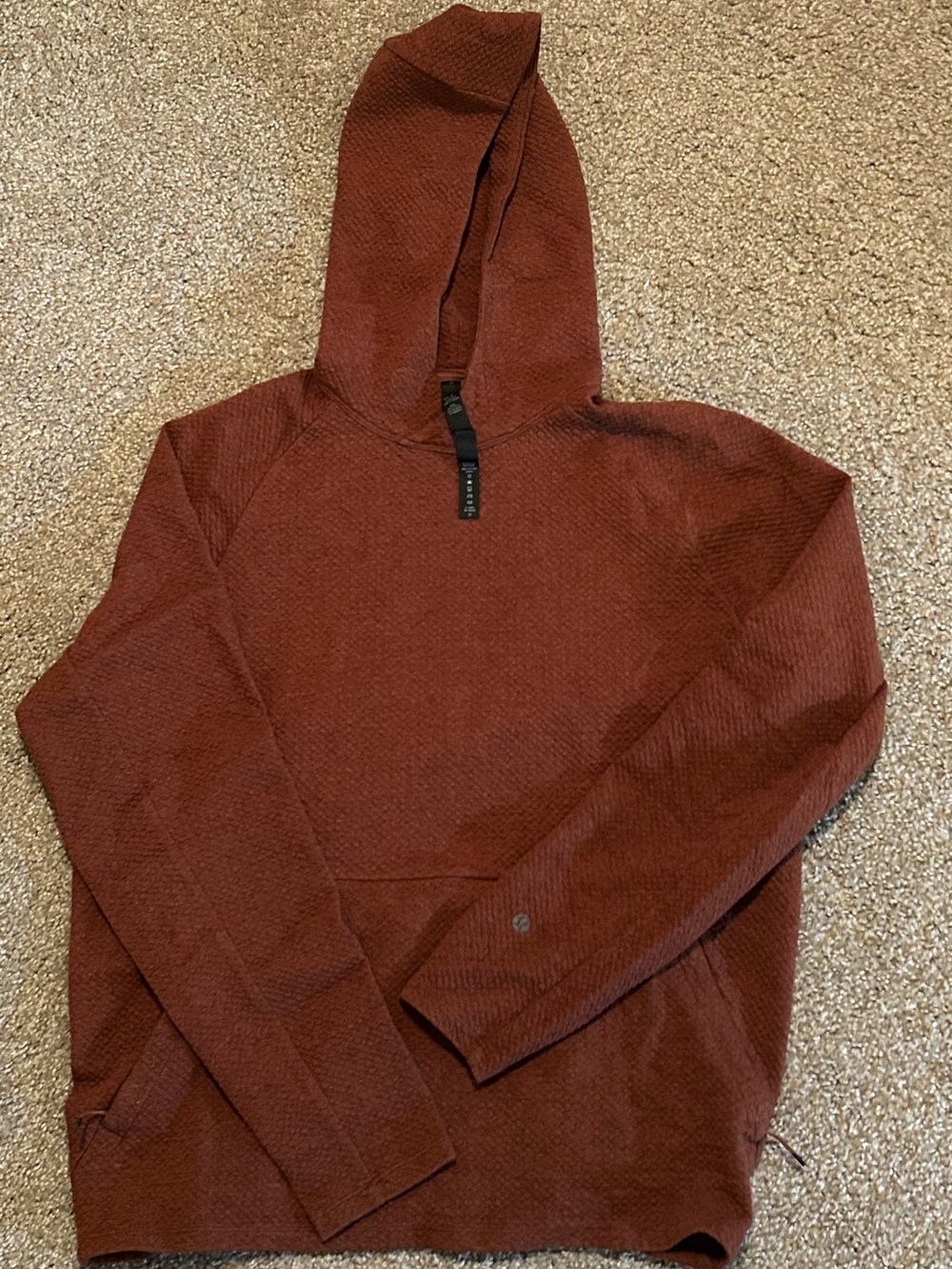 lululemon athletica Men's Zip-Up Hoodie in Rust Brown